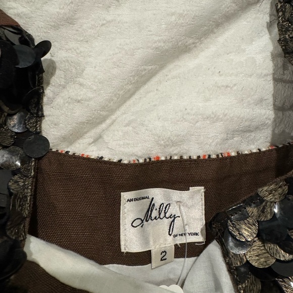 Milly of New York Multicolor Sequin striped sheath mini dress - Picture 7 of 12